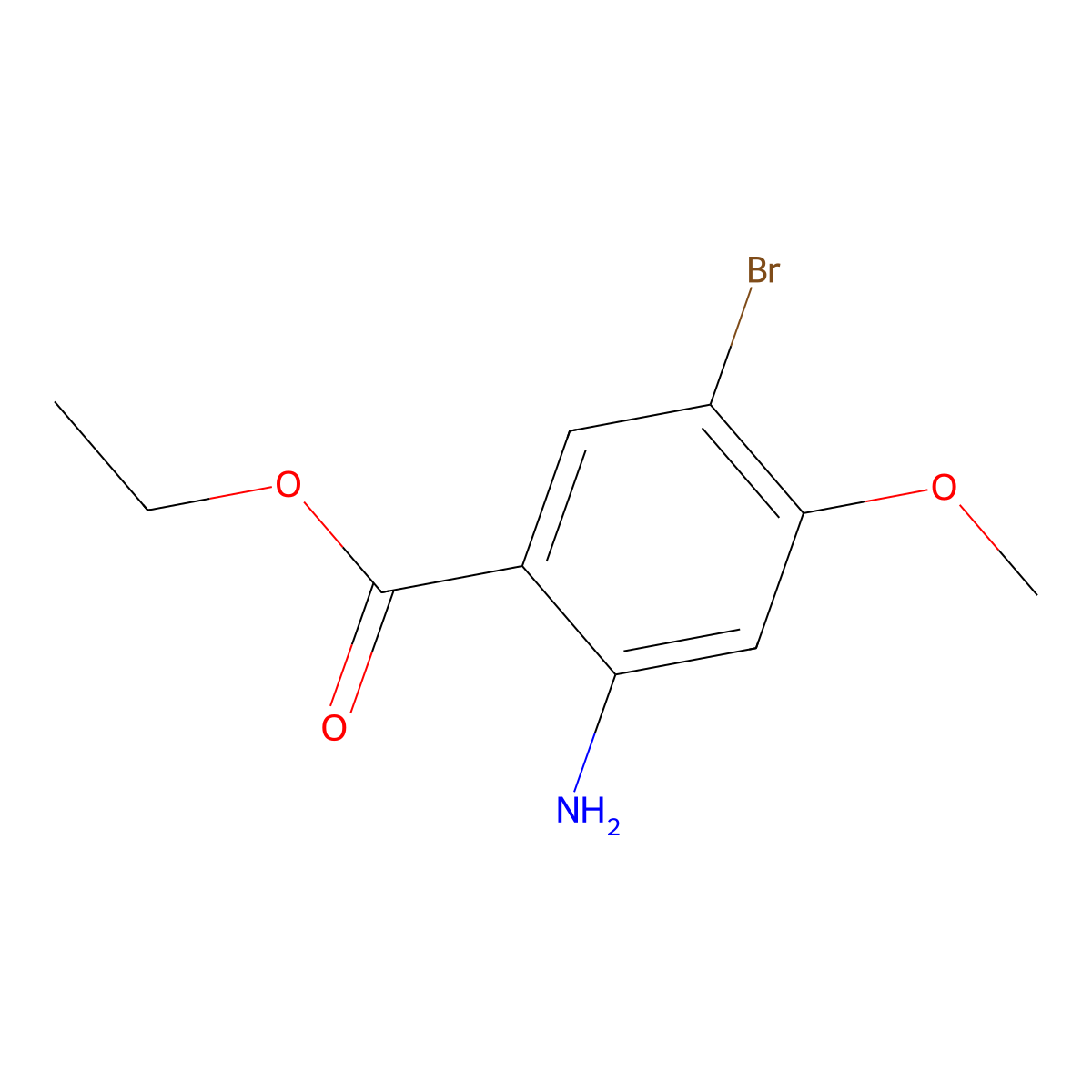 Ethyl 2-amino-5-bromo-4-methoxybenzoate molecular structure, CAS 1538777-93-3