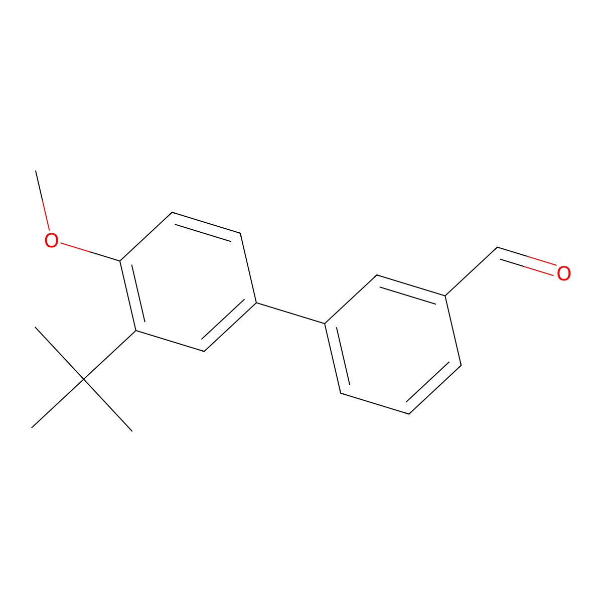 3'-(1,1-Dimethylethyl)-4'-methoxy[1,1'-biphenyl]-3-carboxaldehyde molecular structure, CAS 1538786-68-3