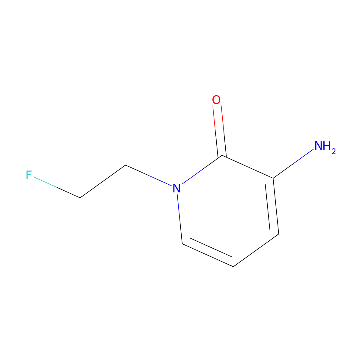 3-Amino-1-(2-fluoroethyl)-1,2-dihydropyridin-2-one molecular structure, CAS 1538799-73-3