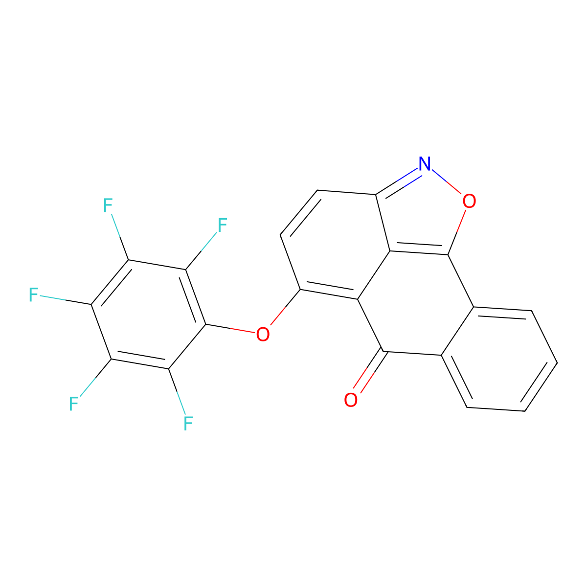 6H-Anthra(1,9-cd)isoxazol-6-one, 5-(pentafluorophenoxy)- molecular structure, CAS 153880-59-2