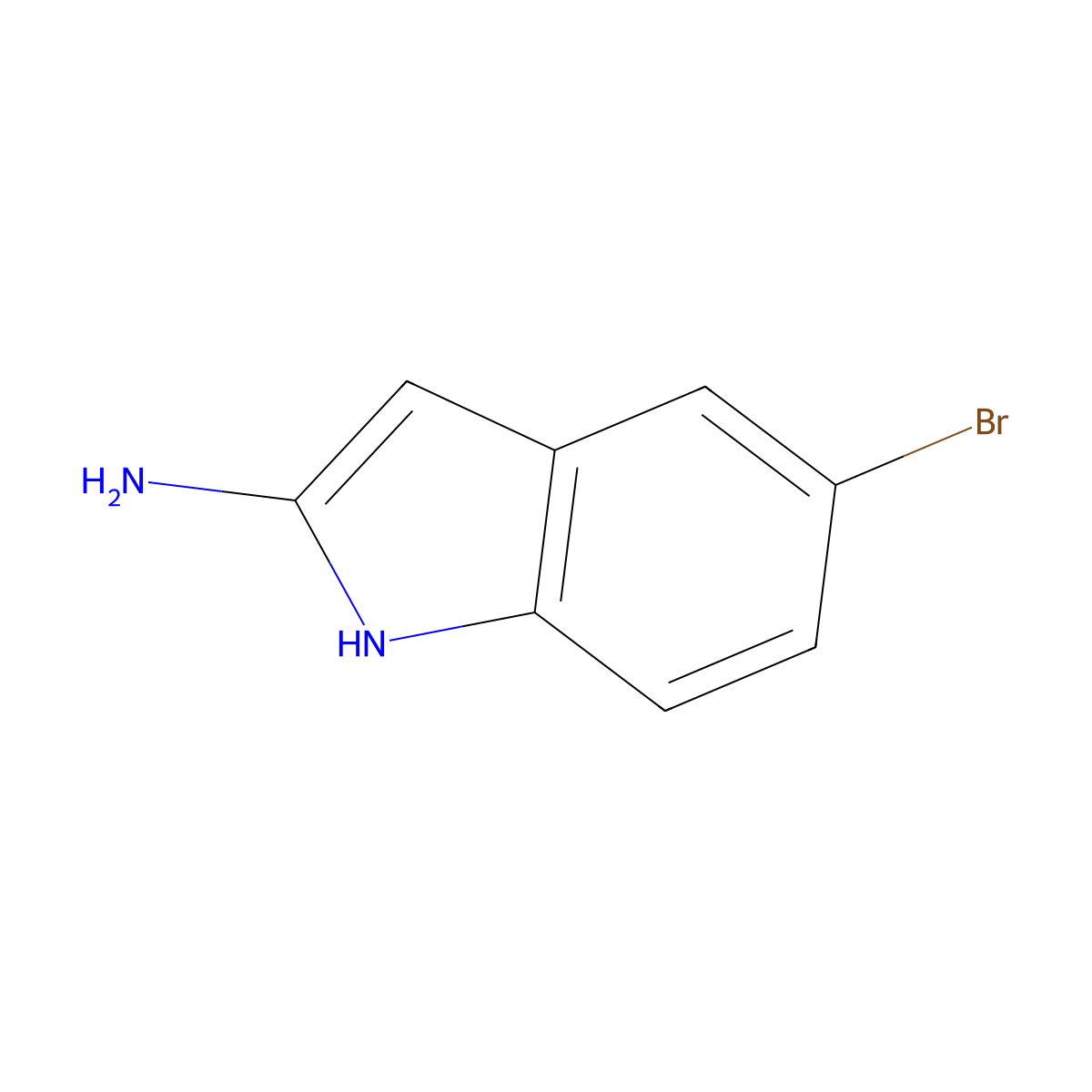 5-bromo-1H-indol-2-amine molecular structure, CAS 1538806-84-6