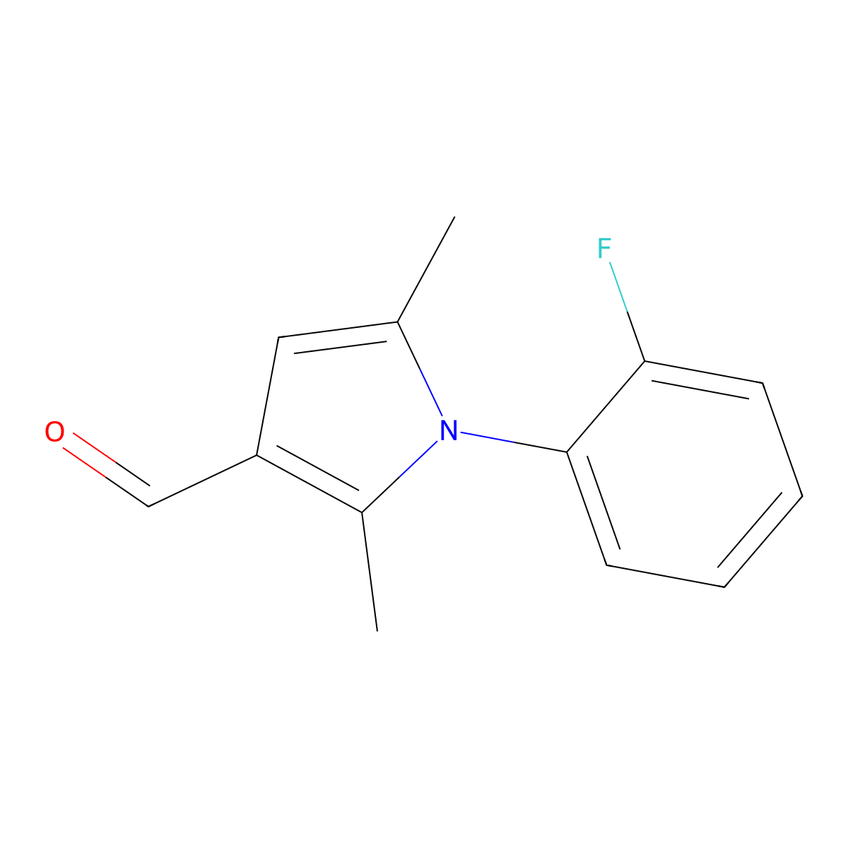 1-(2-Fluorophenyl)-2,5-dimethyl-1H-pyrrole-3-carbaldehyde molecular structure, CAS 153881-54-0