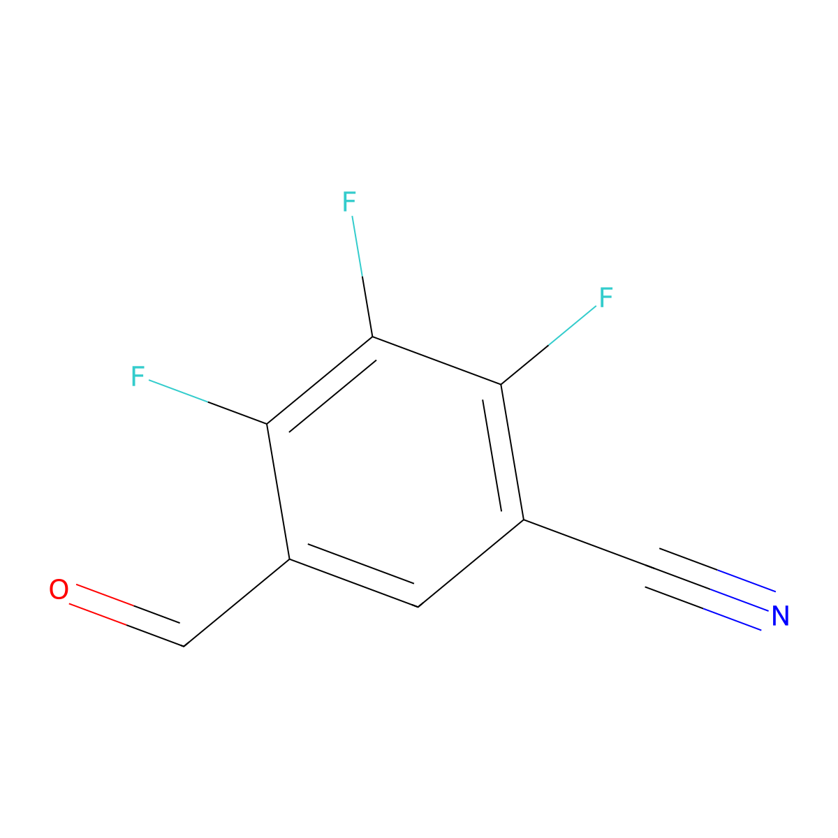 5-Cyano-2,3,4-trifluorobenzaldehyde molecular structure, CAS 1538819-14-5