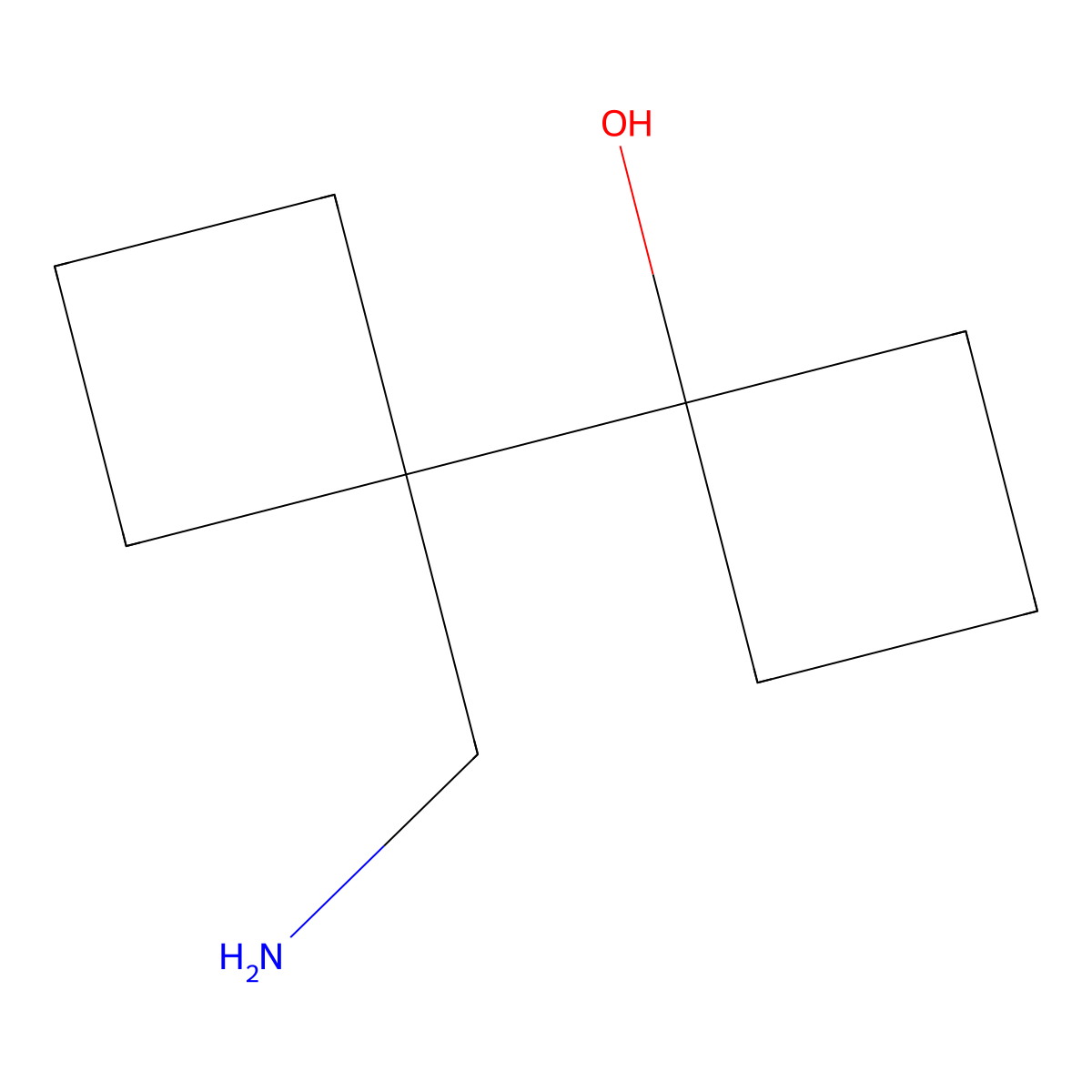 1-(1-(Aminomethyl)cyclobutyl)cyclobutan-1-ol molecular structure, CAS 1538820-49-3