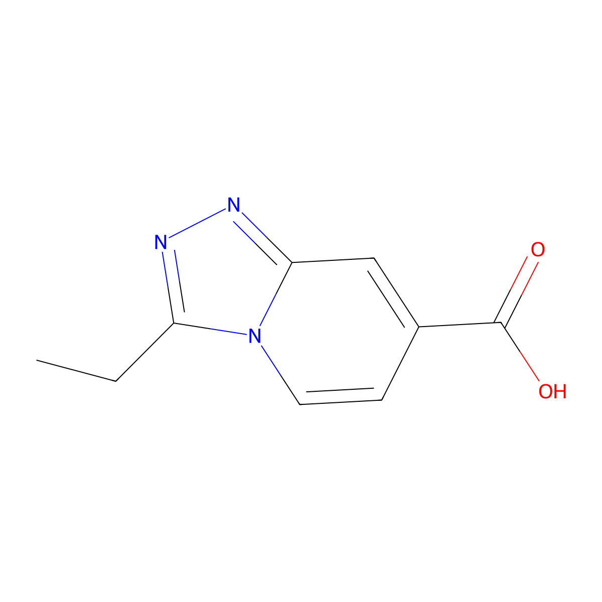 3-Ethyl-[1,2,4]triazolo[4,3-a]pyridine-7-carboxylic acid molecular structure, CAS 1538834-28-4