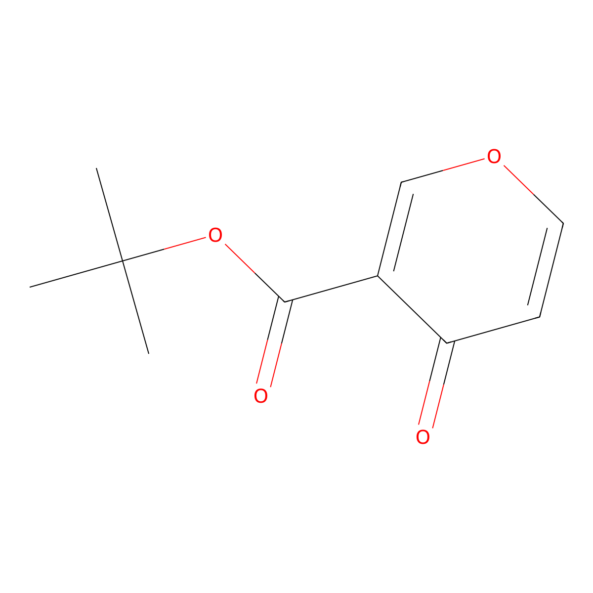 tert-Butyl 4-oxo-4H-pyran-3-carboxylate molecular structure, CAS 1538834-67-1
