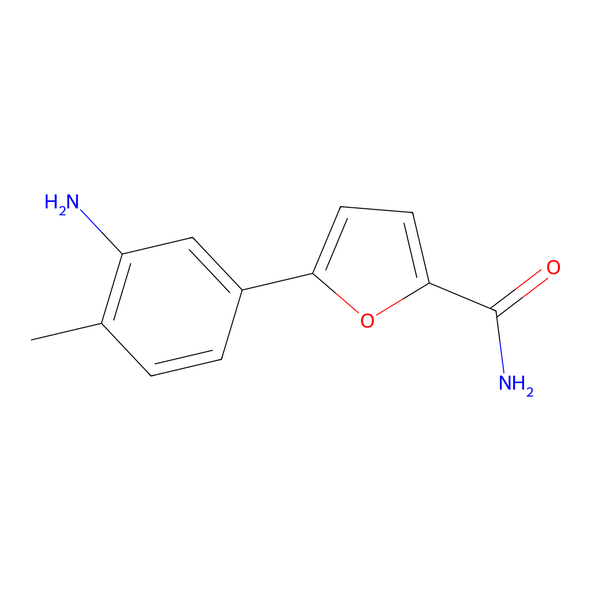 5-(3-Amino-4-methylphenyl)-2-furamide molecular structure, CAS 1538841-64-3