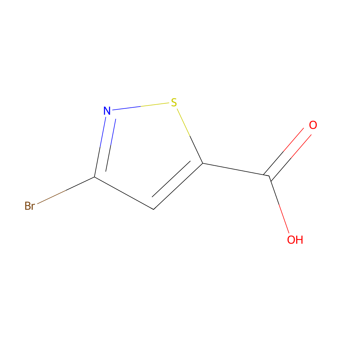 3-Bromoisothiazole-5-carboxylic acid molecular structure, CAS 1538843-81-0