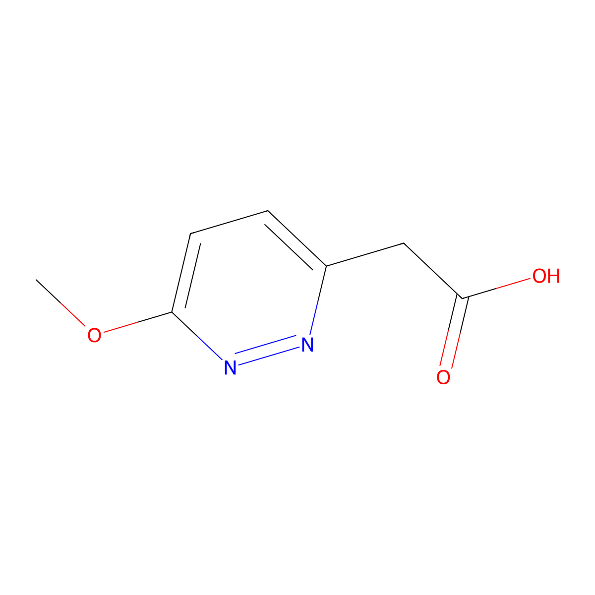 2-(6-Methoxypyridazin-3-yl)acetic acid molecular structure, CAS 1538851-76-1
