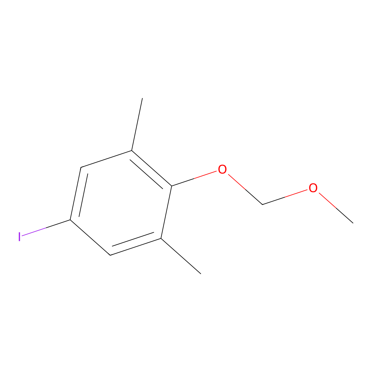 5-Iodo-2-(methoxymethoxy)-1,3-dimethylbenzene molecular structure, CAS 153887-64-0