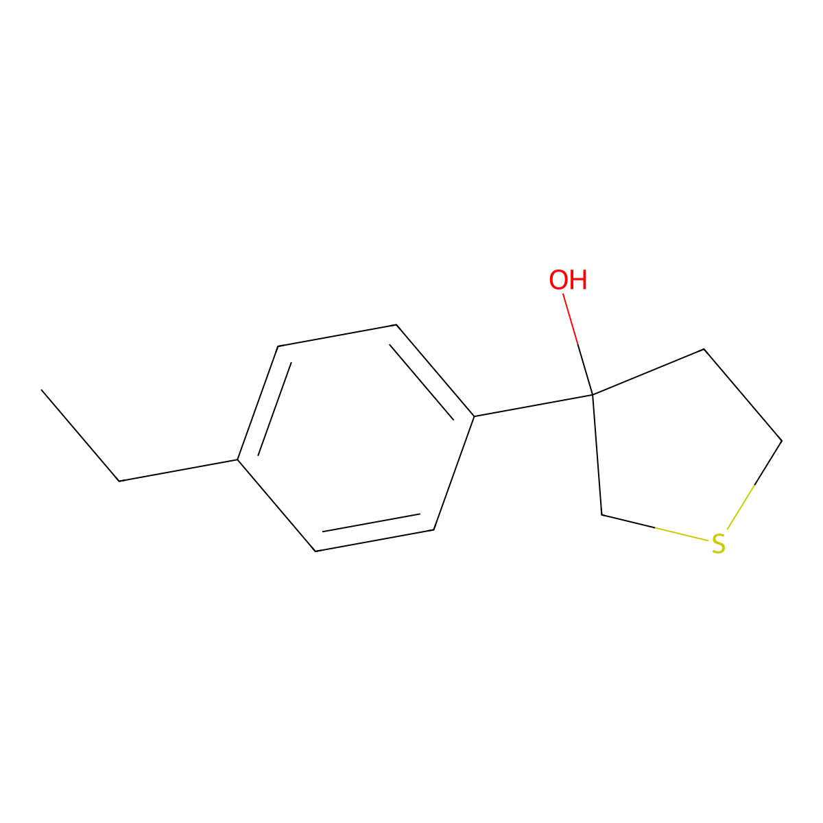 3-(4-Ethylphenyl)thiolan-3-ol molecular structure, CAS 1538870-64-2