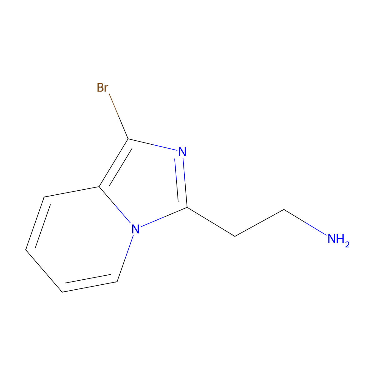 2-{1-Bromoimidazo[1,5-a]pyridin-3-yl}ethan-1-amine molecular structure, CAS 1538877-47-2
