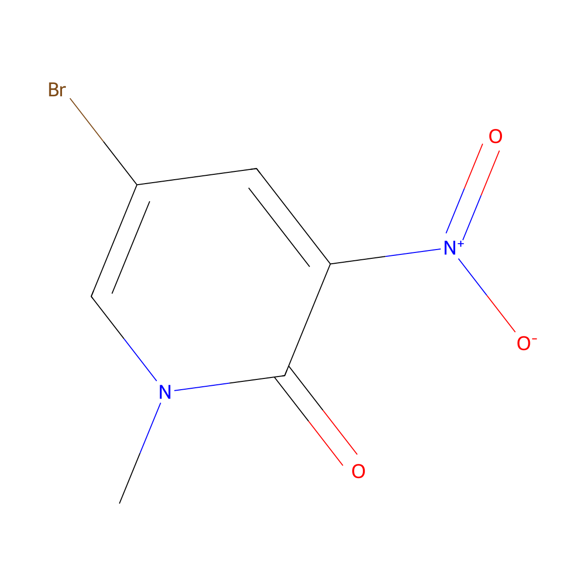 5-Bromo-1-methyl-3-nitropyridin-2(1H)-one molecular structure, CAS 153888-45-0