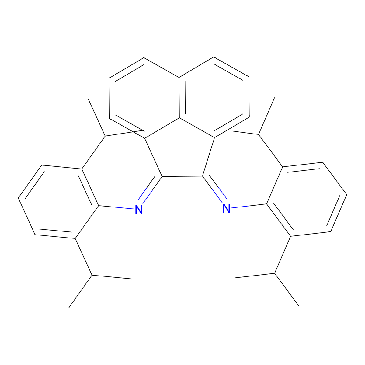 1,2-Di(2,6-diisopropylphenylimino)acenaphthene molecular structure, CAS 153889-07-7