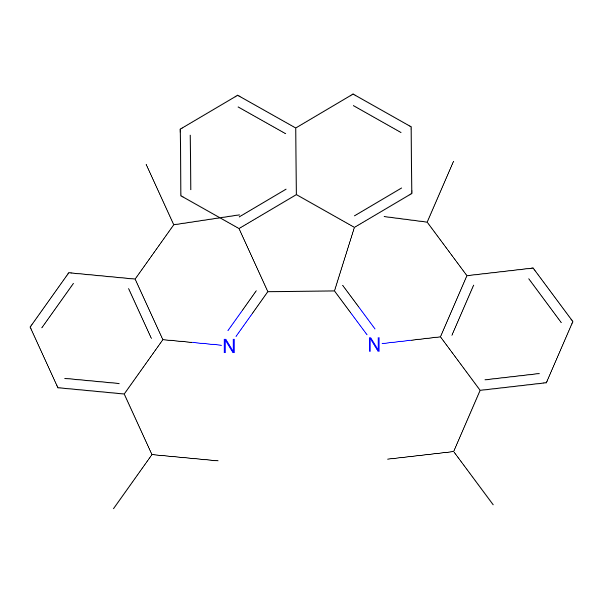 1,2-Di(2,6-diisopropylphenylimino)acenaphthene molecular structure, CAS 153889-07-7