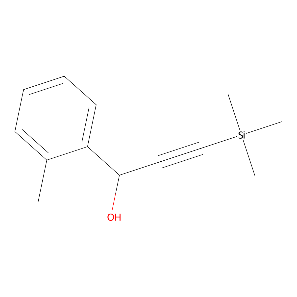 2-Methyl-alpha-[2-(trimethylsilyl)ethynyl]benZenemethanol molecular structure, CAS 153889-91-9