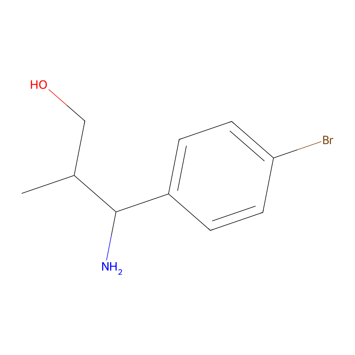3-Amino-3-(4-bromophenyl)-2-methylpropan-1-ol molecular structure, CAS 1538896-53-5