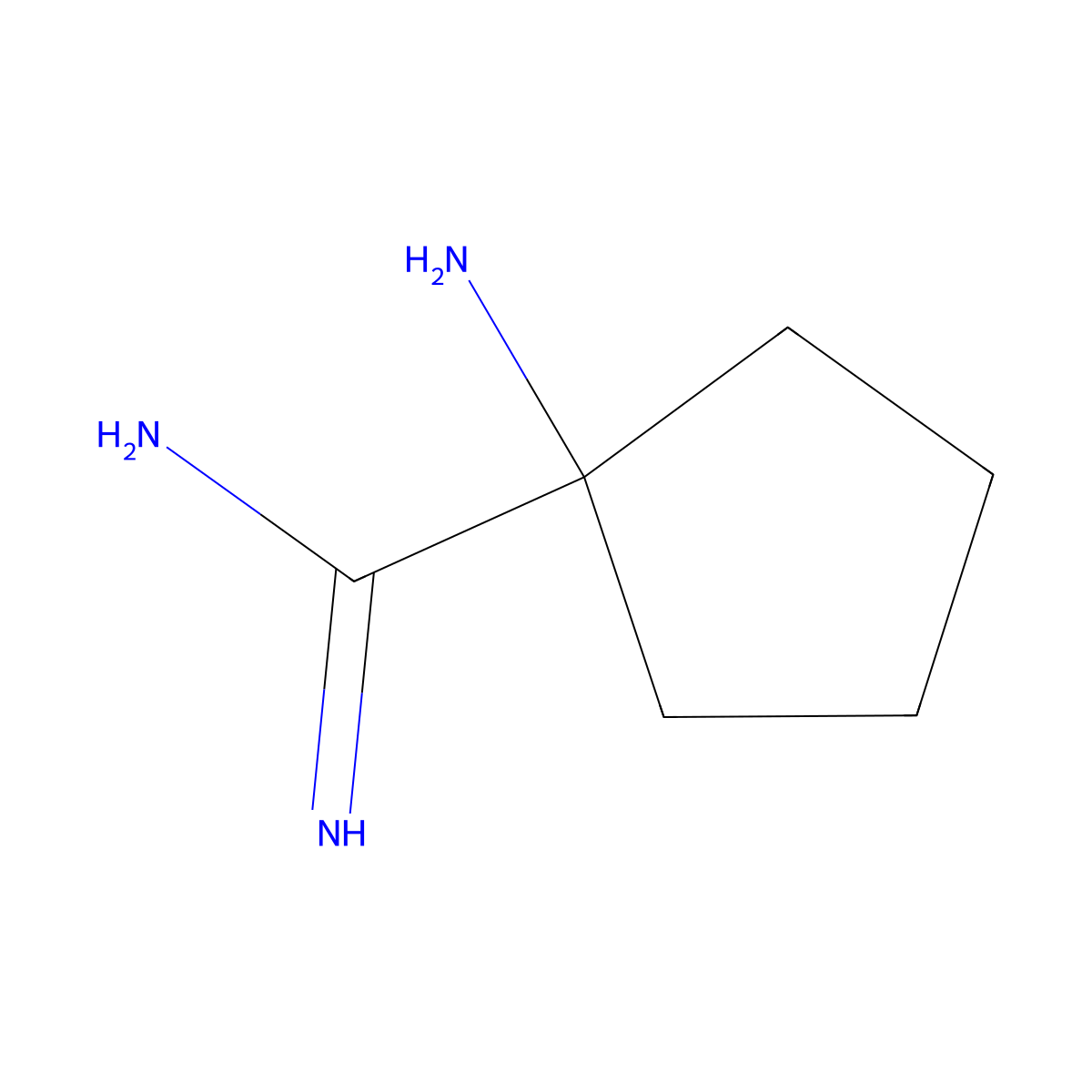 1-Aminocyclopentane-1-carboximidamide molecular structure, CAS 1538905-00-8