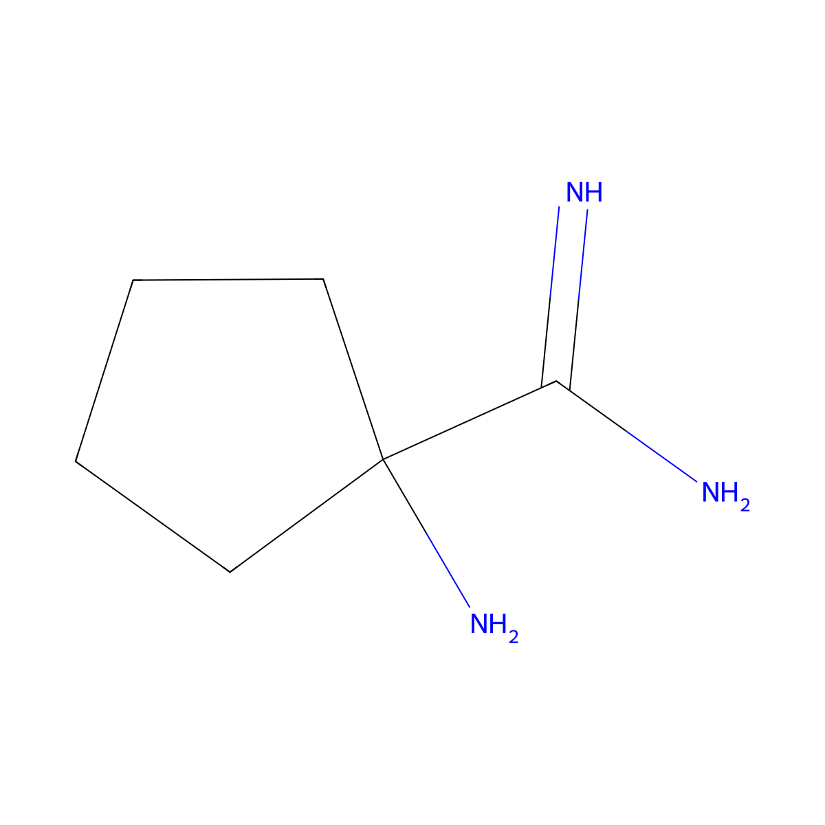 1-Aminocyclopentane-1-carboximidamide molecular structure, CAS 1538905-00-8
