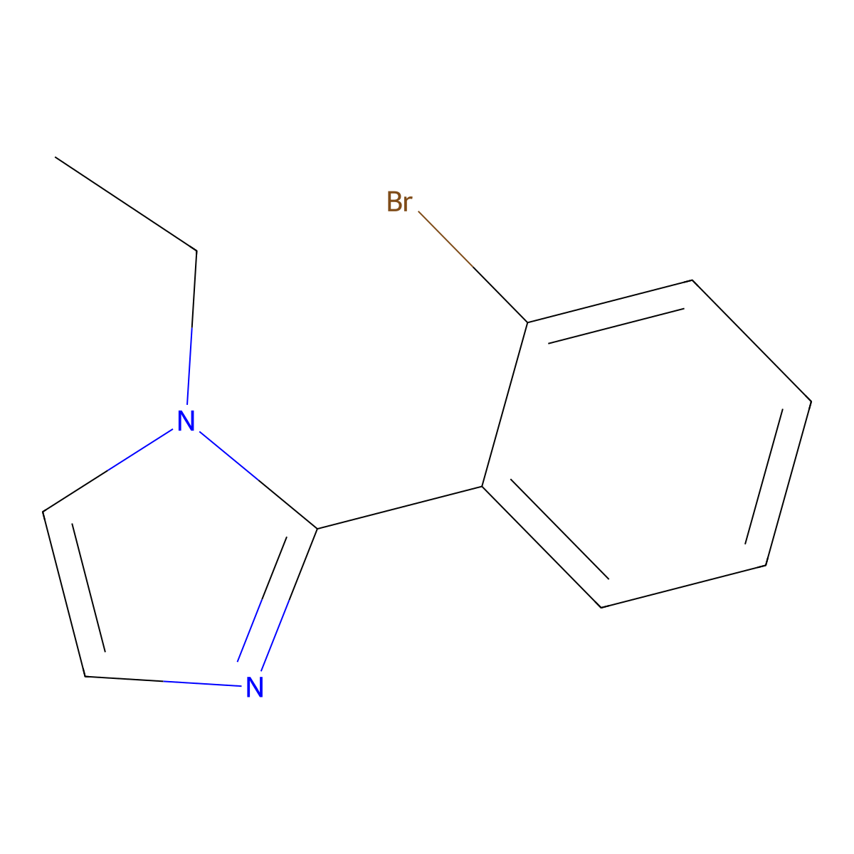 2-(2-Bromophenyl)-1-ethyl-1H-imidazole molecular structure, CAS 1538918-10-3