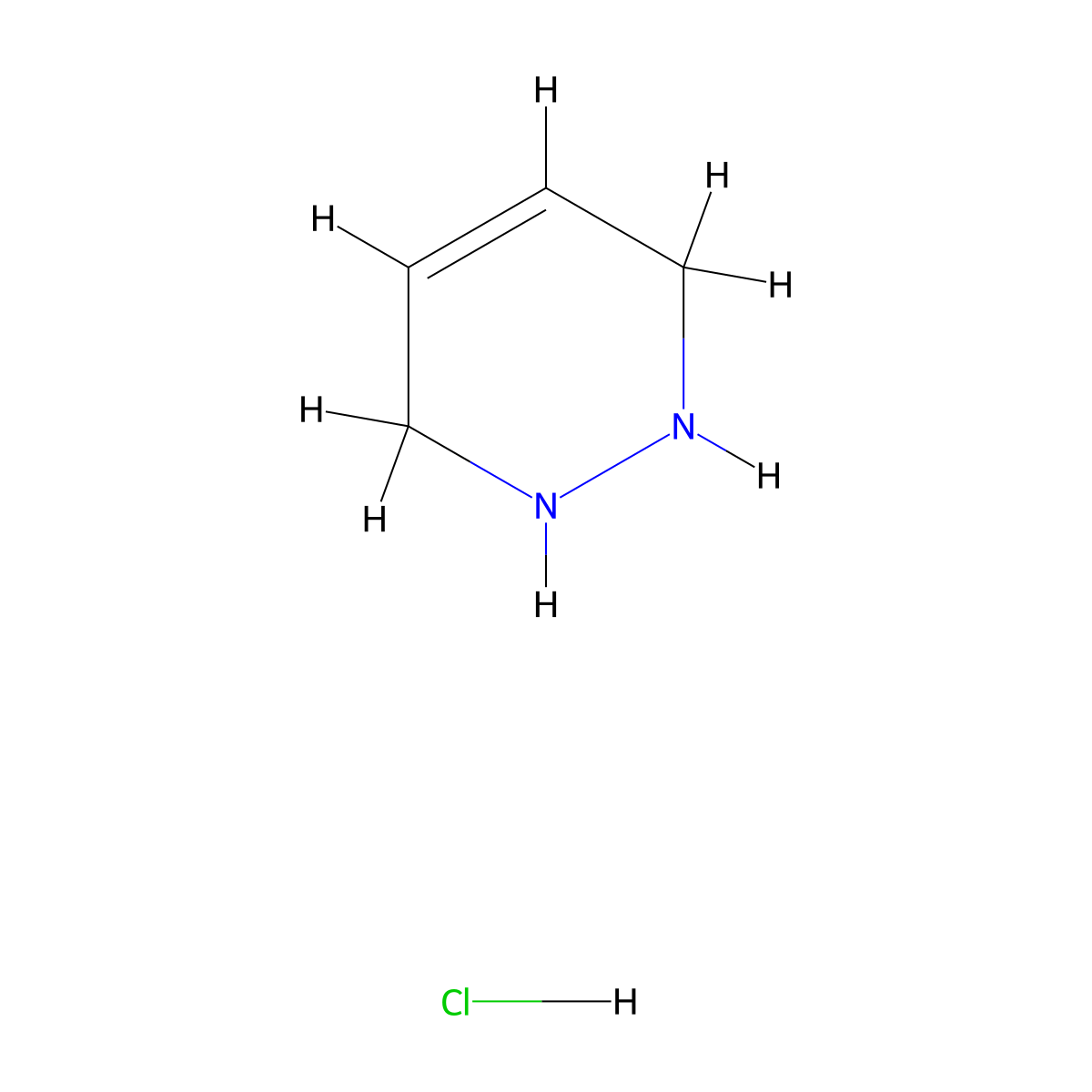 1,2,3,6-Tetrahydropyridazine hydrochloride molecular structure, CAS 153893-90-4
