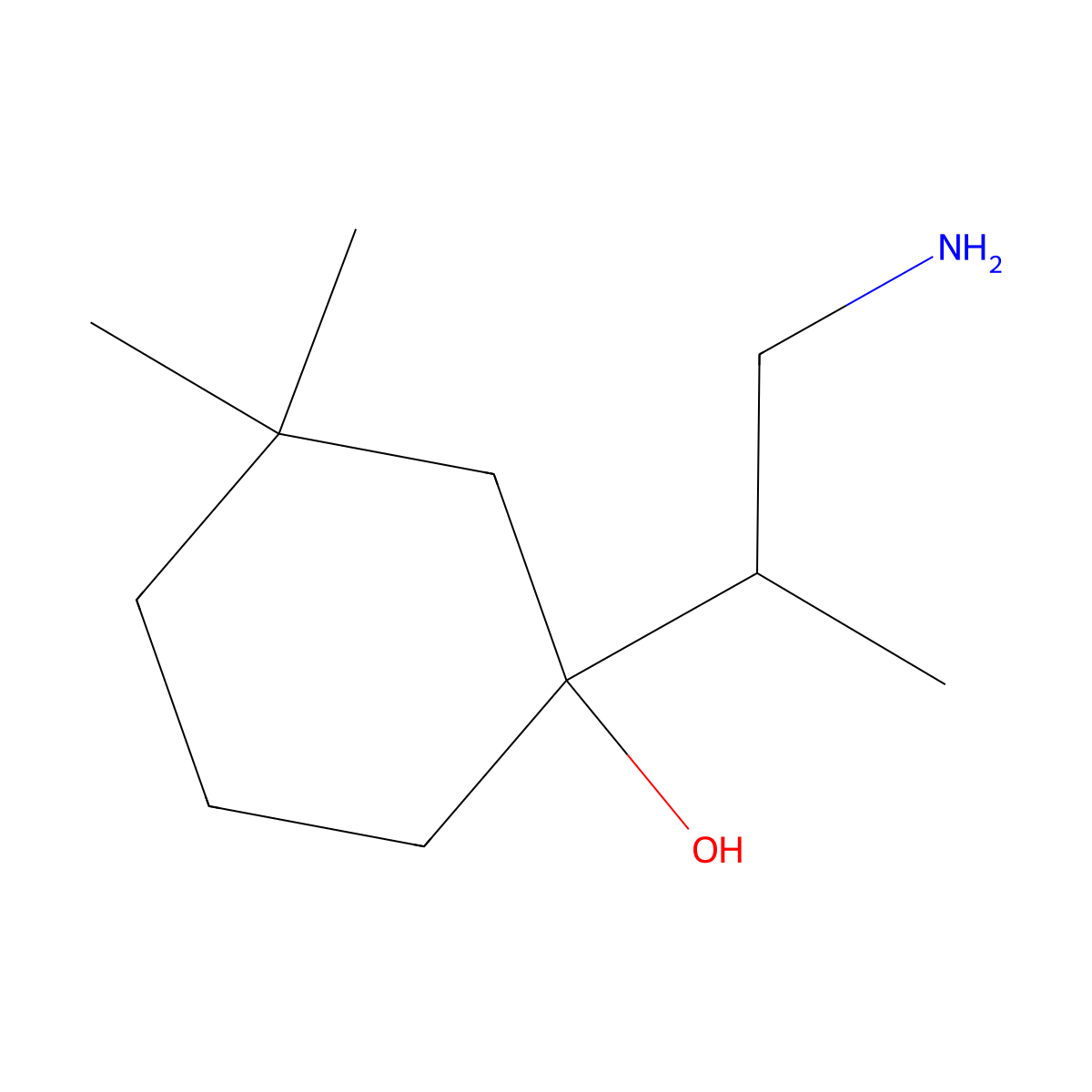 1-(1-Aminopropan-2-yl)-3,3-dimethylcyclohexan-1-ol molecular structure, CAS 1538936-54-7