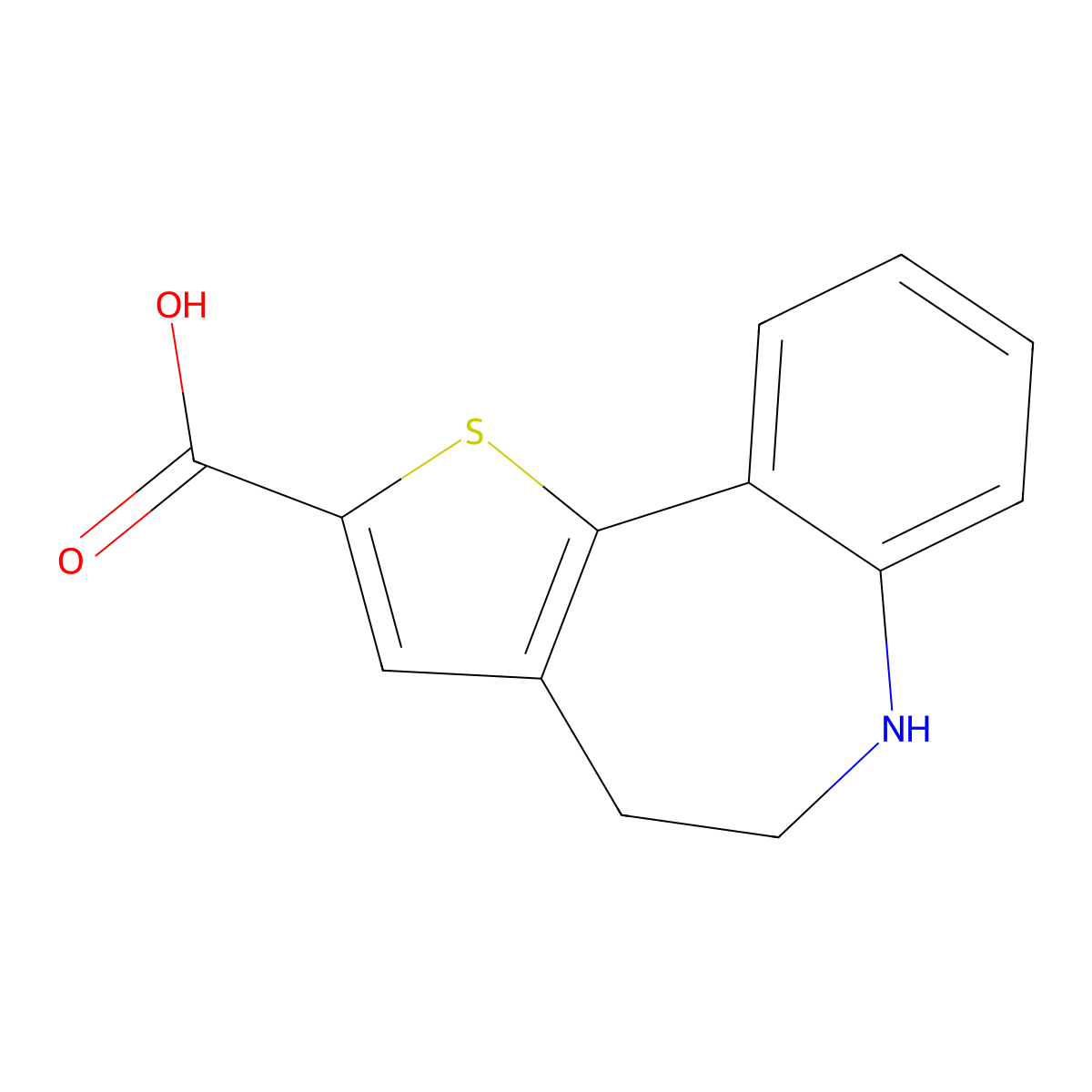 5,6-Dihydro-4H-thieno[3,2-d][1]benzazepine-2-carboxylic acid molecular structure, CAS 153894-33-8