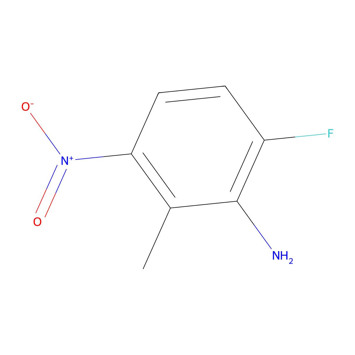 6-Fluoro-2-methyl-3-nitroaniline molecular structure, CAS 153894-55-4