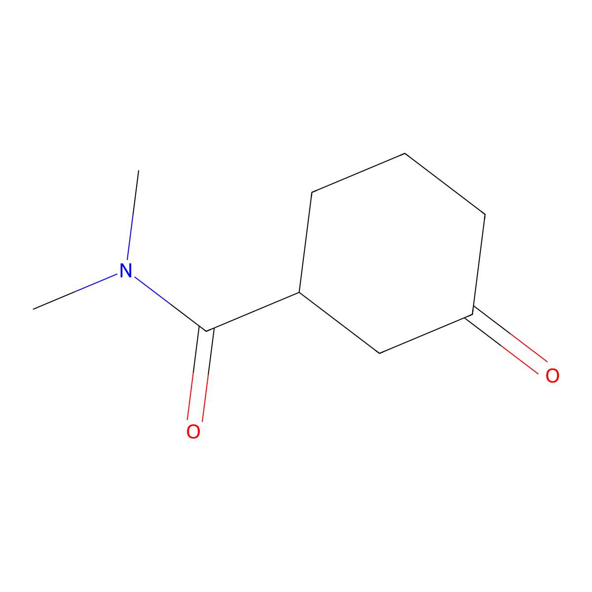 N,N-Dimethyl-3-oxocyclohexane-1-carboxamide molecular structure, CAS 1538946-81-4