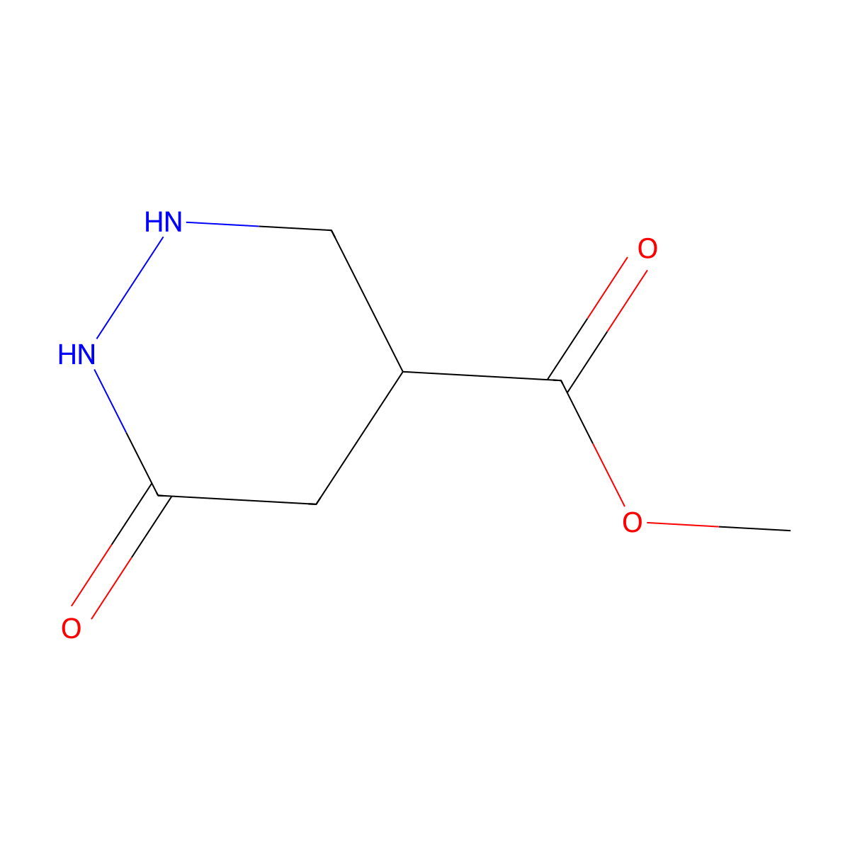 Methyl 6-oxo-1,2-diazinane-4-carboxylate molecular structure, CAS 153895-80-8
