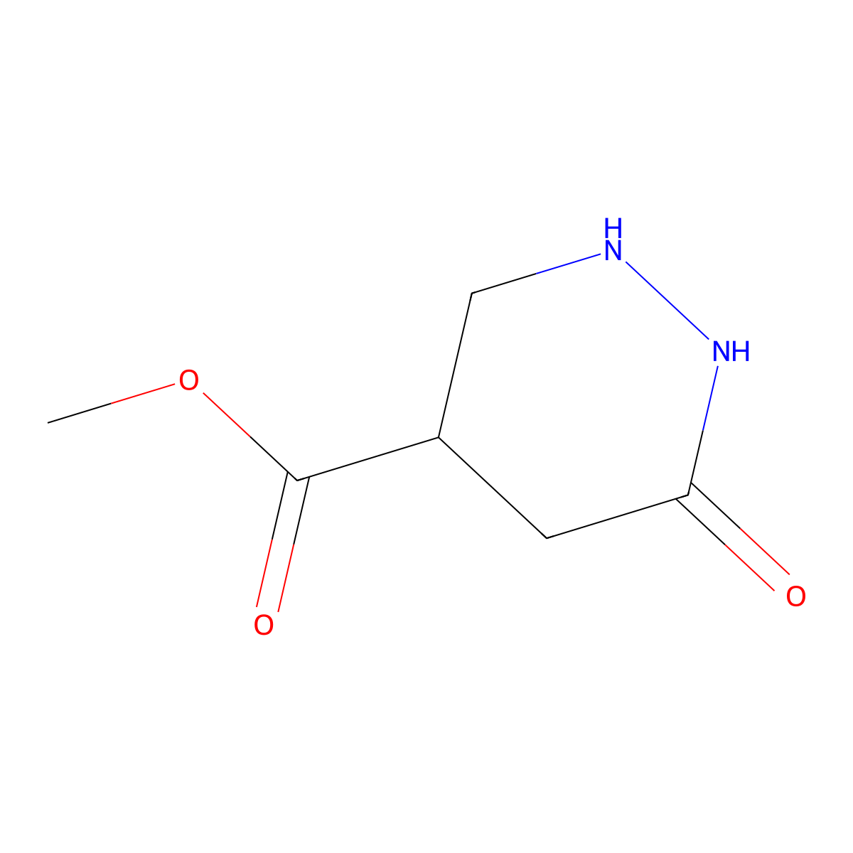 Methyl 6-oxo-1,2-diazinane-4-carboxylate molecular structure, CAS 153895-80-8