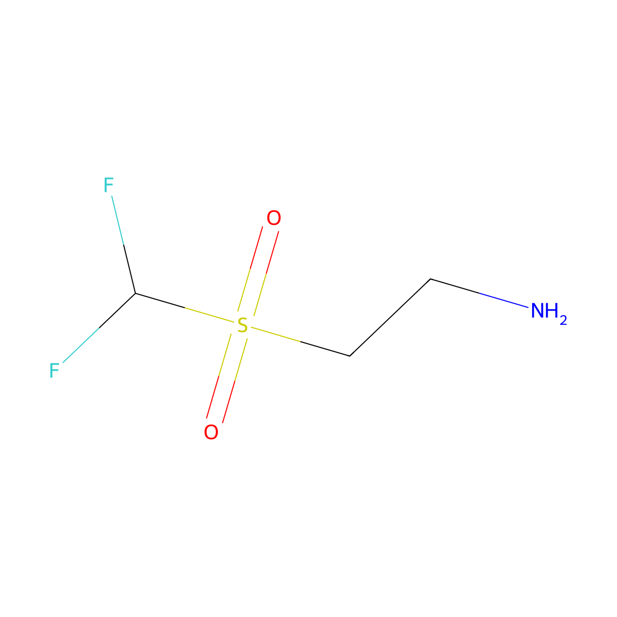2-Difluoromethanesulfonylethan-1-amine molecular structure, CAS 1538958-14-3