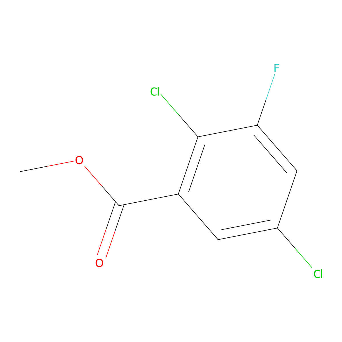 Methyl 2,5-dichloro-3-fluorobenzoate molecular structure, CAS 1538964-46-3