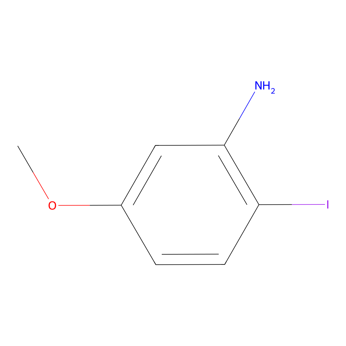 2-Iodo-5-methoxyaniline molecular structure, CAS 153898-63-6