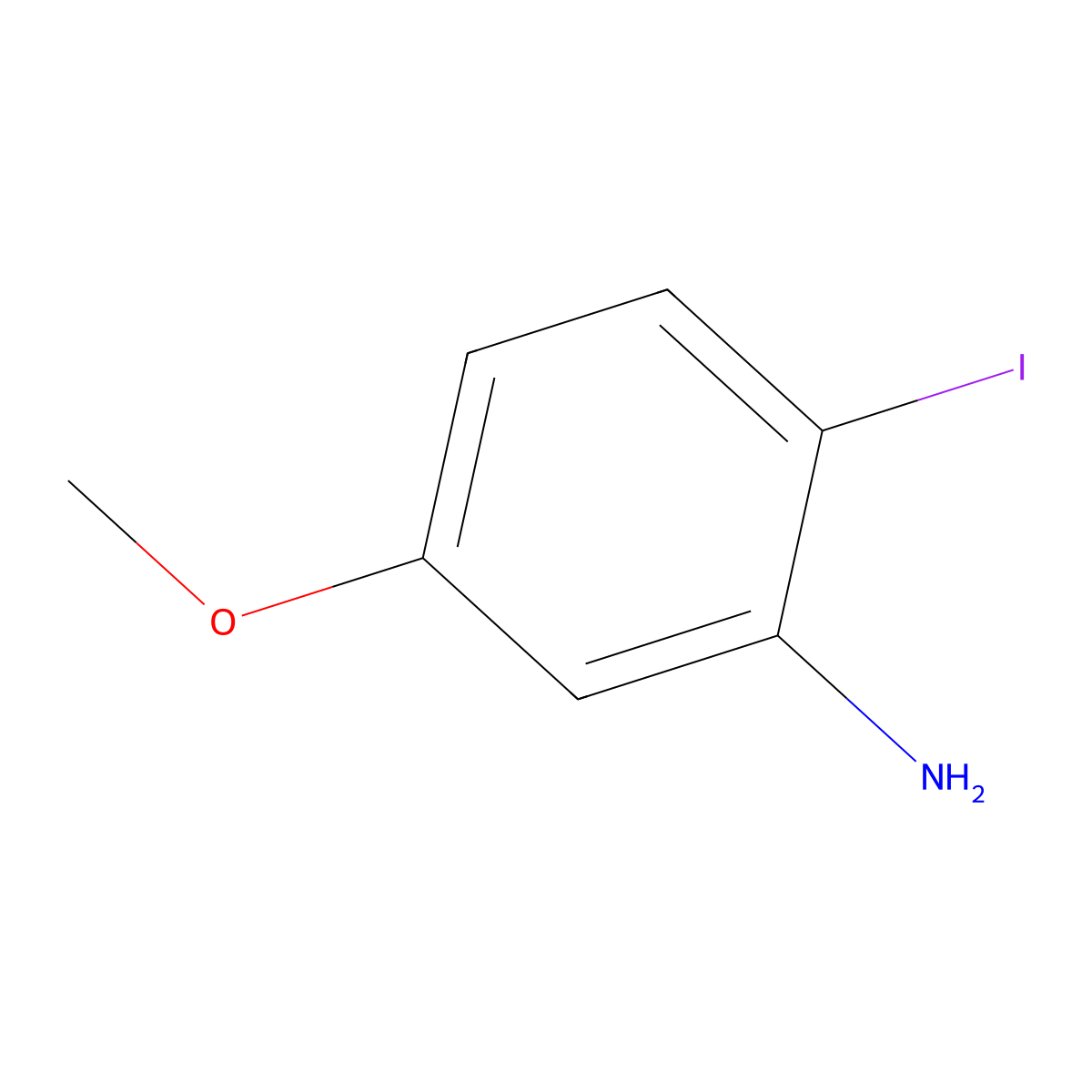 2-Iodo-5-methoxyaniline molecular structure, CAS 153898-63-6
