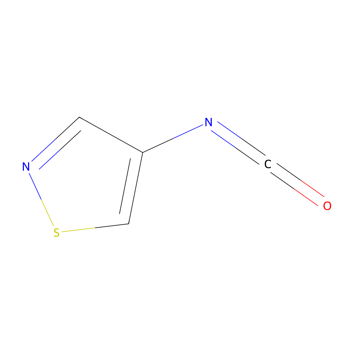 4-Isocyanato-1,2-thiazole molecular structure, CAS 1538994-91-0