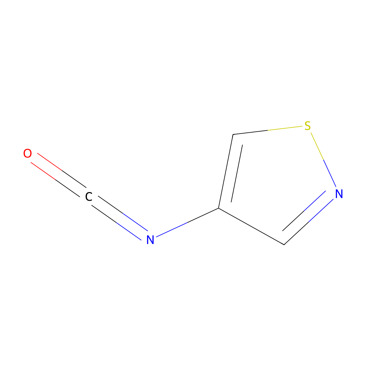 4-Isocyanato-1,2-thiazole molecular structure, CAS 1538994-91-0