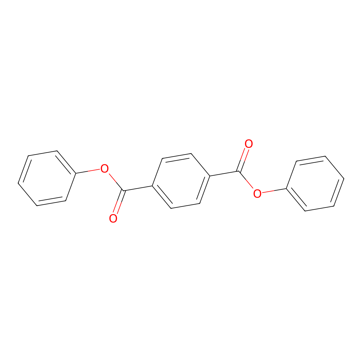 Diphenyl terephthalate molecular structure, CAS 1539-04-4