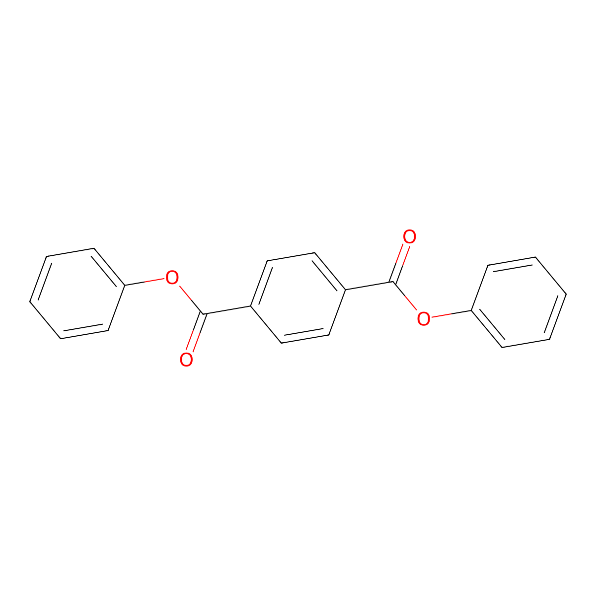 Diphenyl terephthalate molecular structure, CAS 1539-04-4