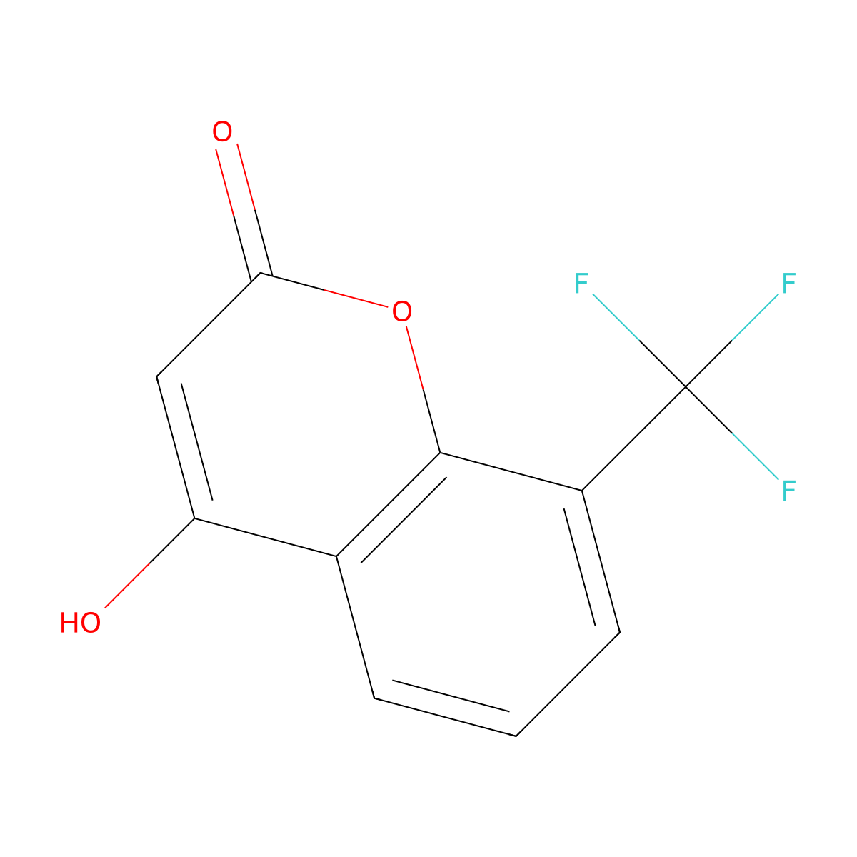 4-hydroxy-8-(trifluoromethyl)-2H-chromen-2-one molecular structure, CAS 1539002-96-4