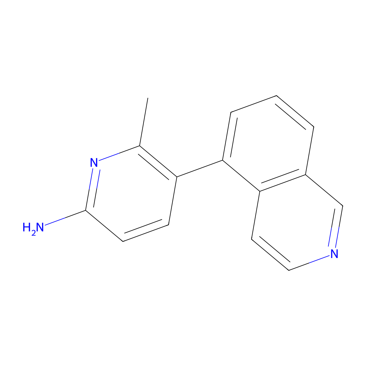 5-(5-Isoquinolinyl)-6-methyl-2-pyridinamine molecular structure, CAS 1539009-31-8