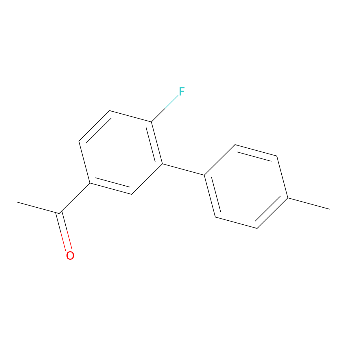 1-(6-Fluoro-4'-methyl-[1,1'-biphenyl]-3-yl)ethanone molecular structure, CAS 1539016-42-6