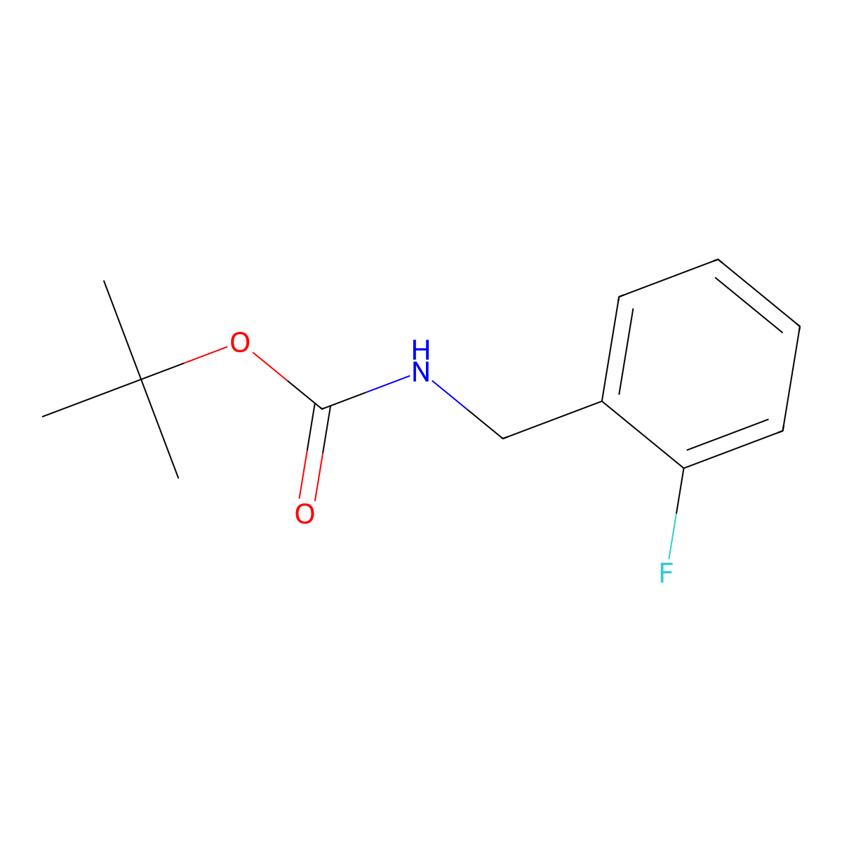 Tert-butyl 2-fluorobenzylcarbamate molecular structure, CAS 153903-21-0