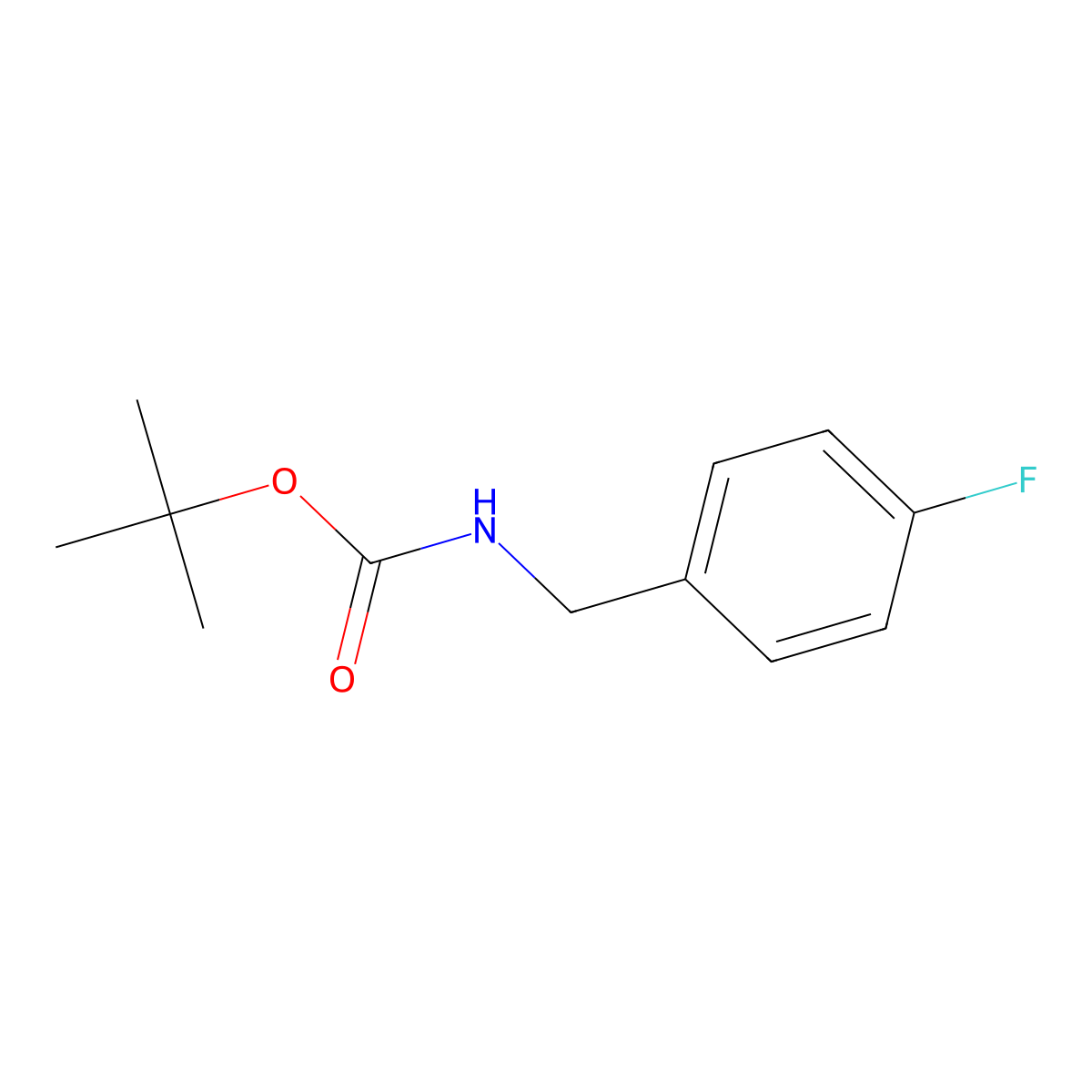 tert-Butyl (4-fluorobenzyl)carbamate molecular structure, CAS 153903-23-2