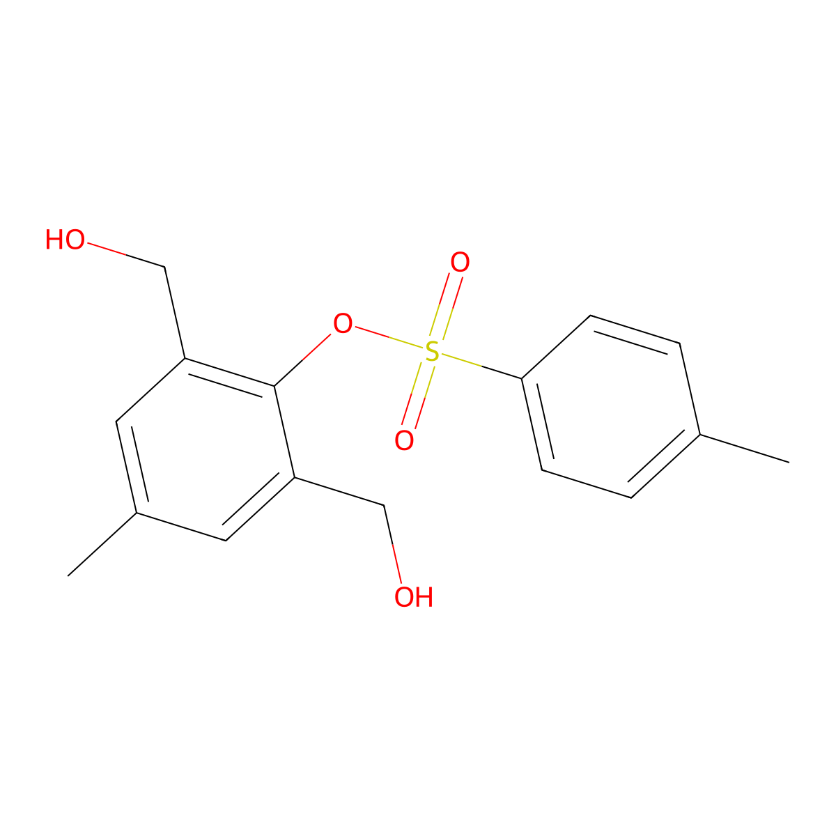 2,6-Bis(hydroxymethyl)-4-methylphenyl P-toluenesulfonate molecular structure, CAS 153904-93-9