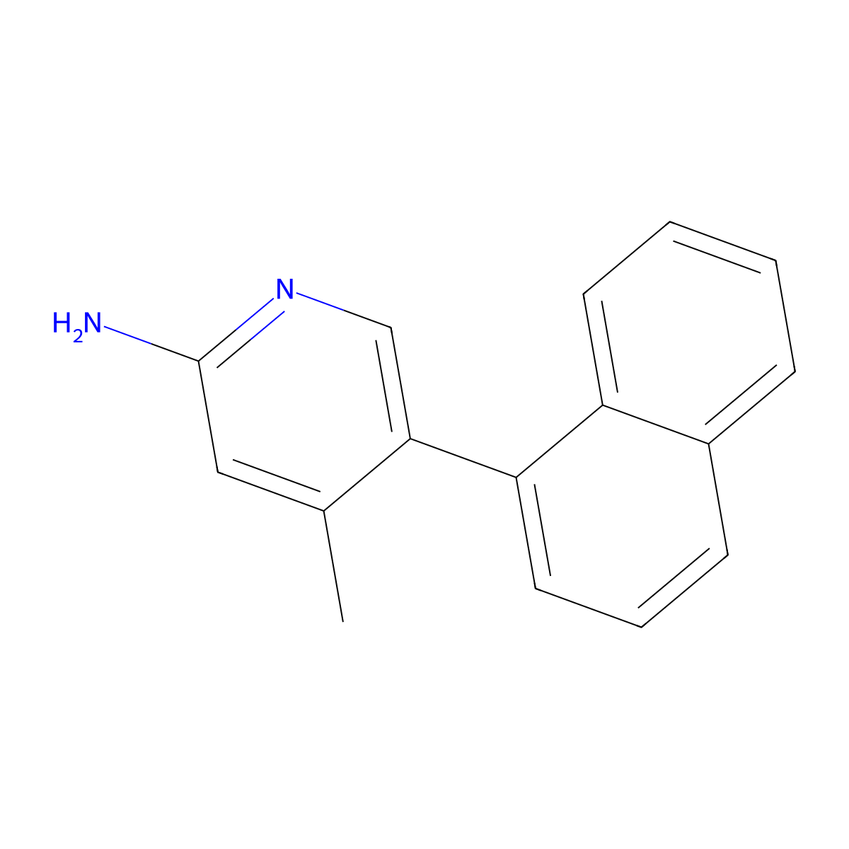 4-Methyl-5-(1-naphthalenyl)-2-pyridinamine molecular structure, CAS 1539042-02-8