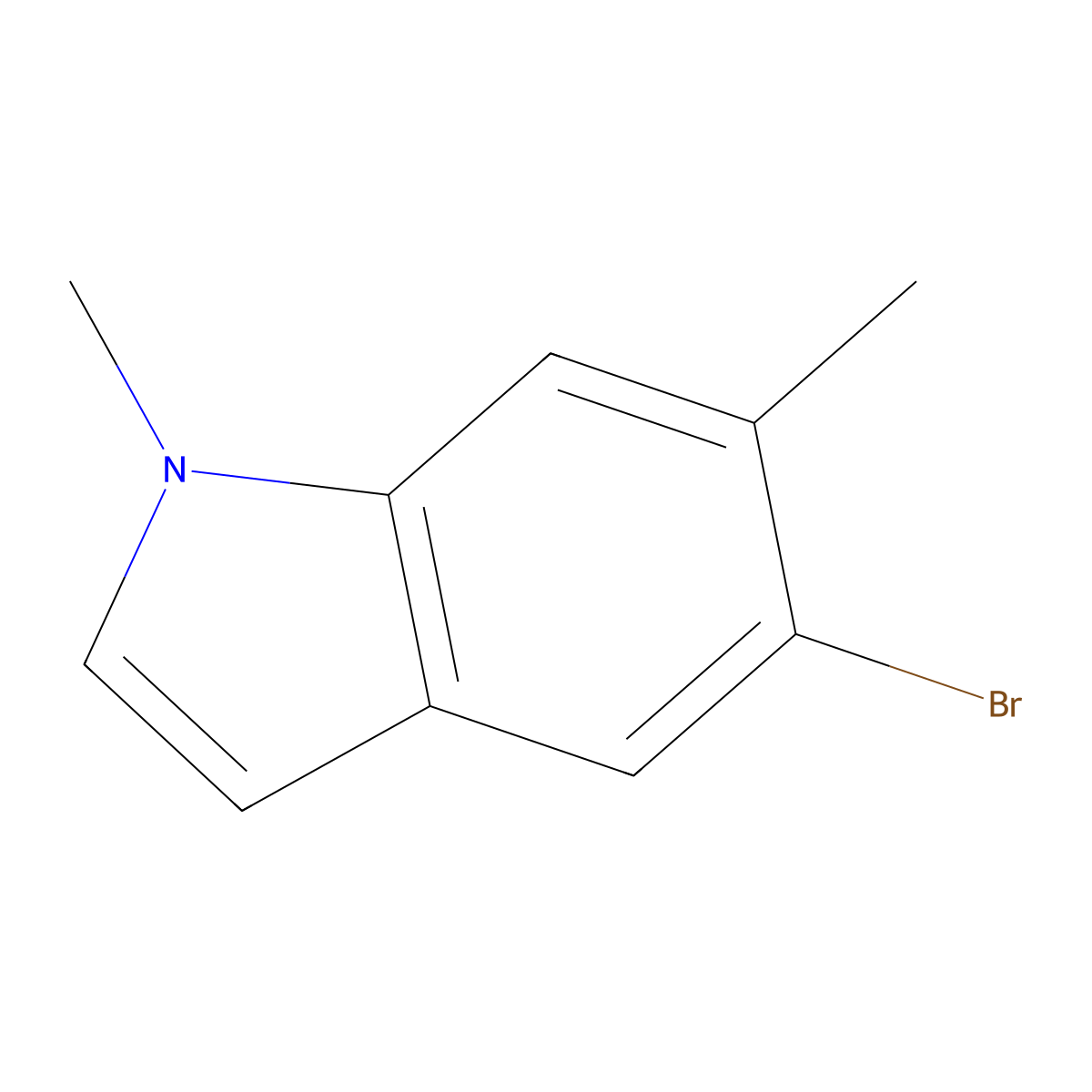 5-Bromo-1,6-dimethyl-1H-indole molecular structure, CAS 1539043-92-9