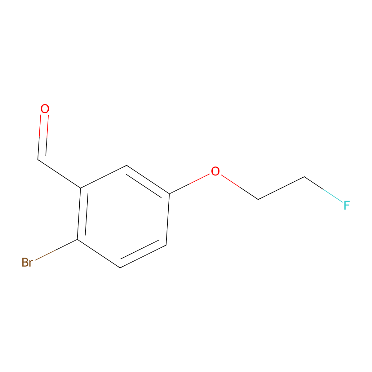 2-Bromo-5-(2-fluoroethoxy)benzaldehyde molecular structure, CAS 1539055-08-7