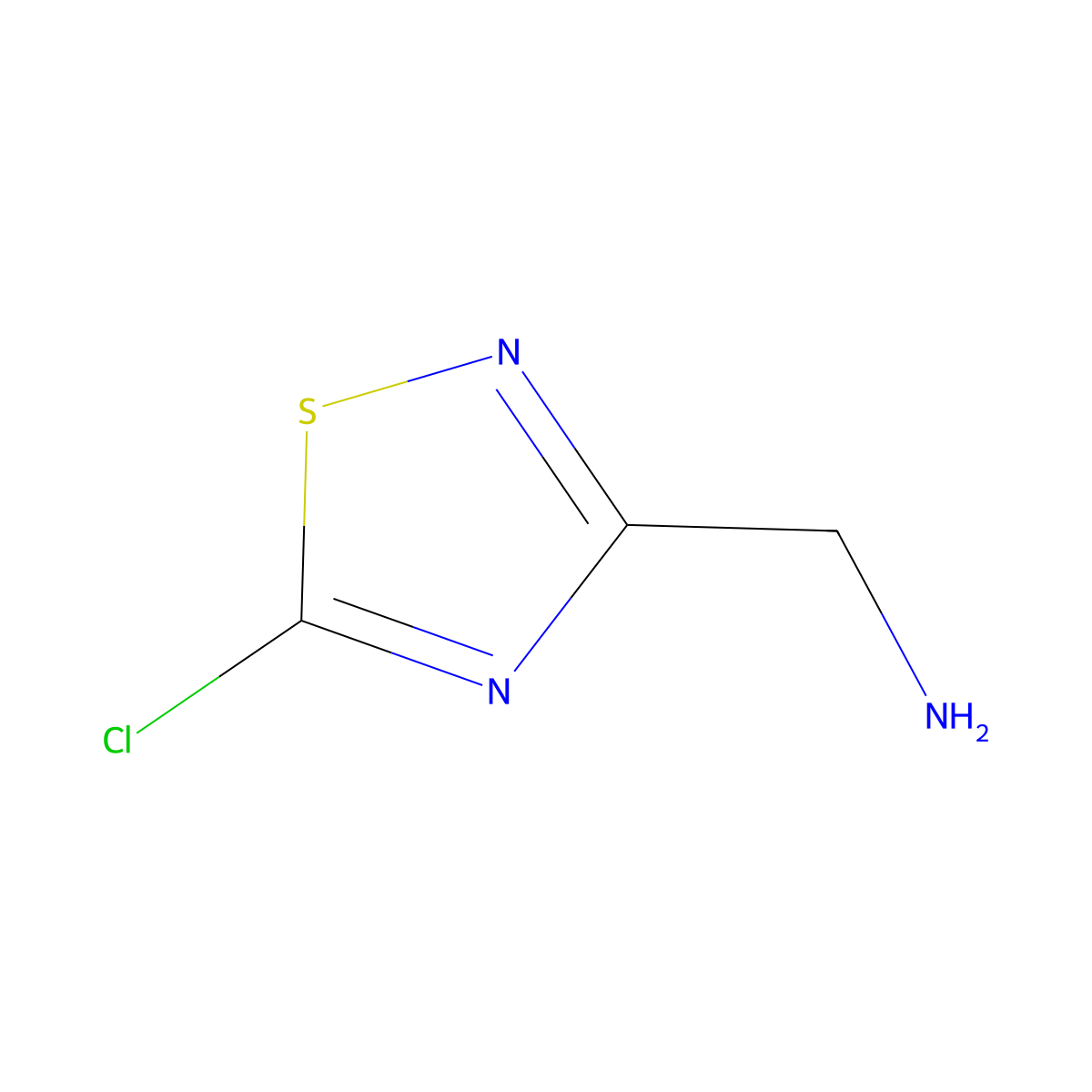 (5-Chloro-1,2,4-thiadiazol-3-yl)methanamine molecular structure, CAS 1539060-22-4