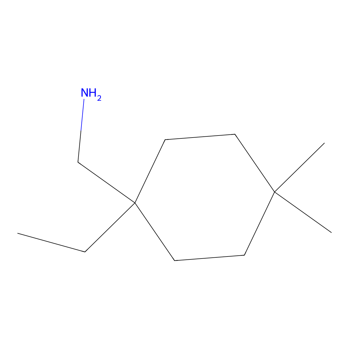 (1-Ethyl-4,4-dimethylcyclohexyl)methanamine molecular structure, CAS 1539060-89-3